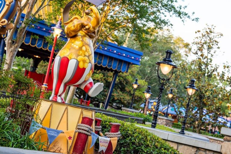 The first 'Smellephant' statue has arrived in Magic Kingdom.