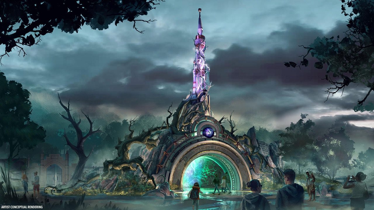 Epic Universe Dark Universe portal concept art
