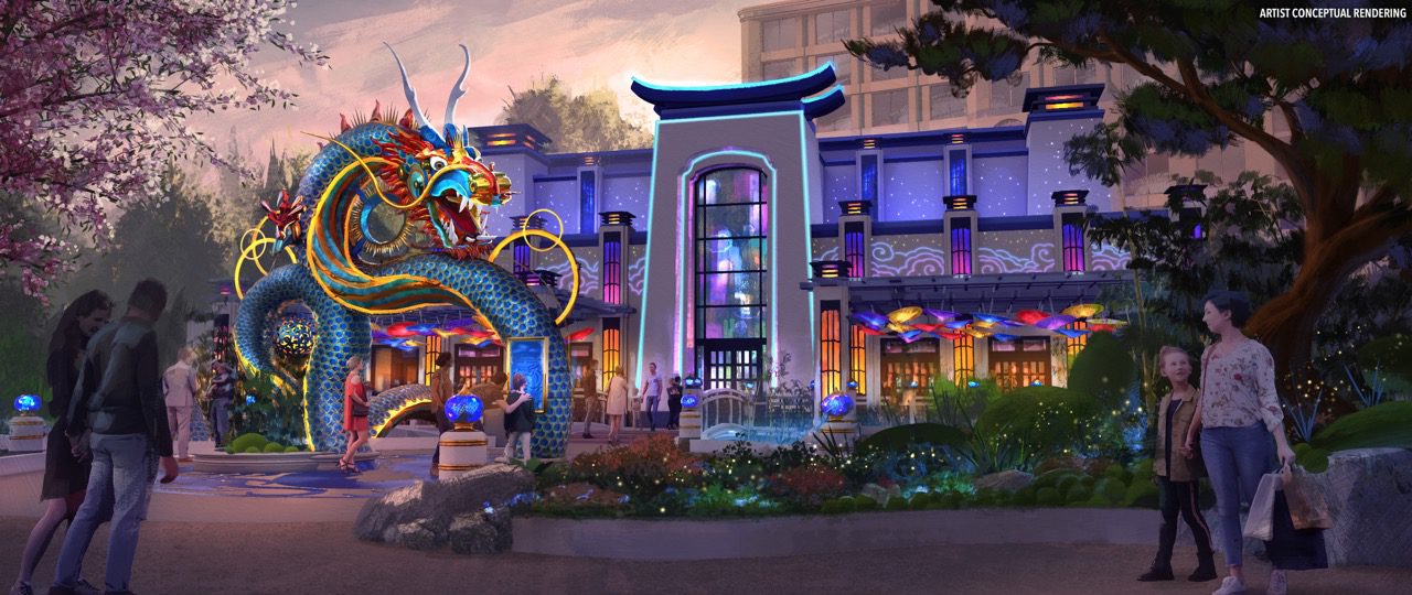 Epic Universe Blue Dragon Pan-Asian Restaurant concept art