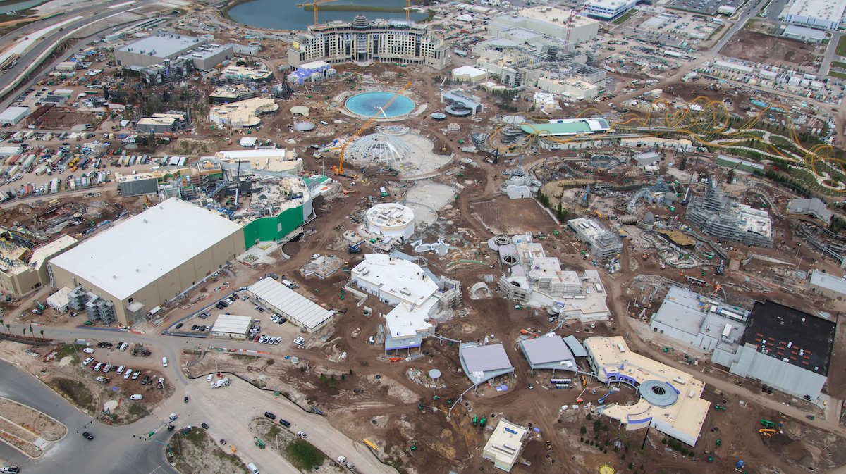 Universal Epic Universe construction aerial photo