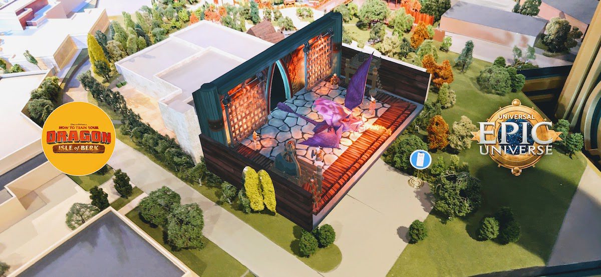 Universal Epic Universe scale model with augmented reality