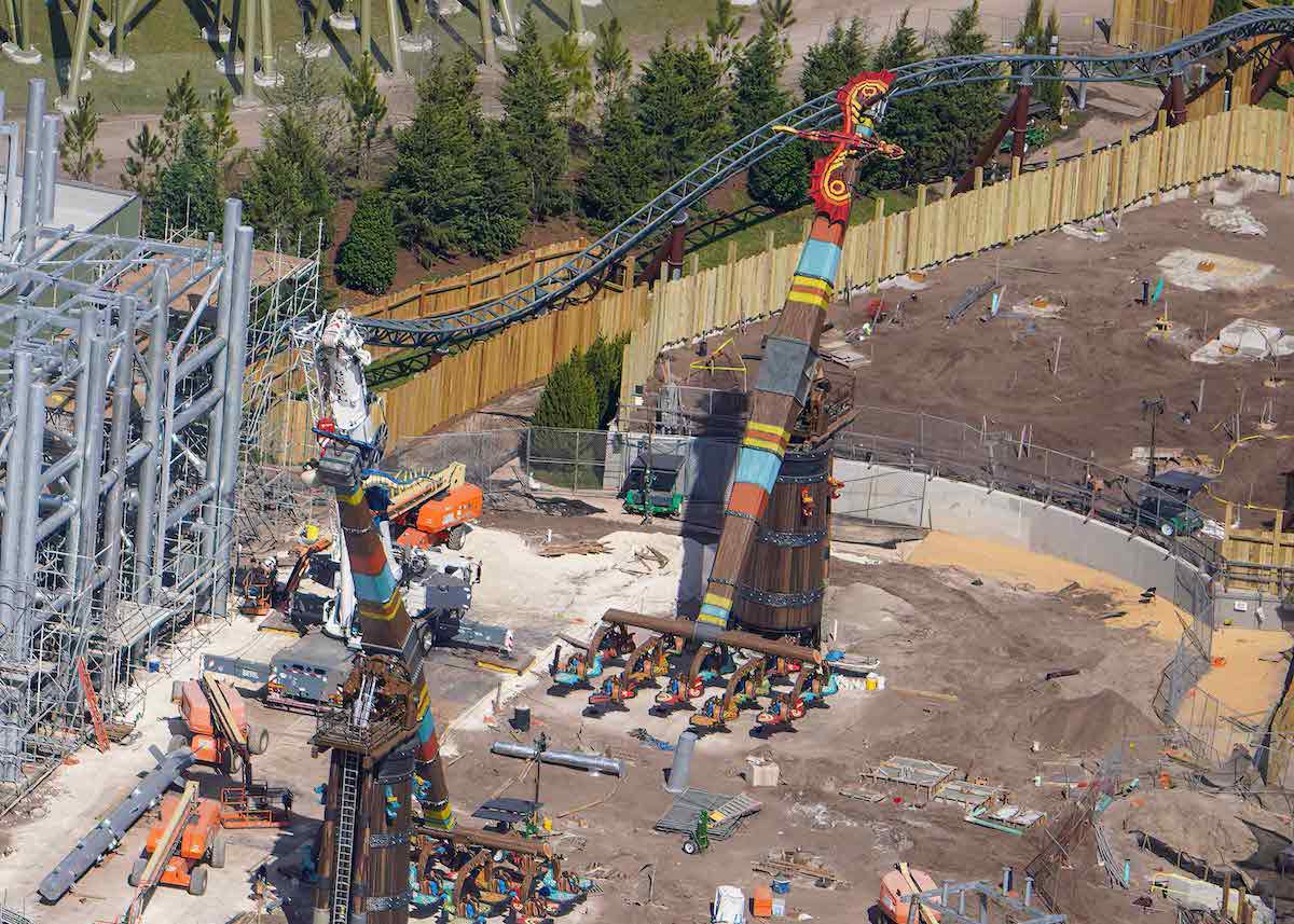 How to Train Your Dragon – Isle of Berk construction at Epic Universe