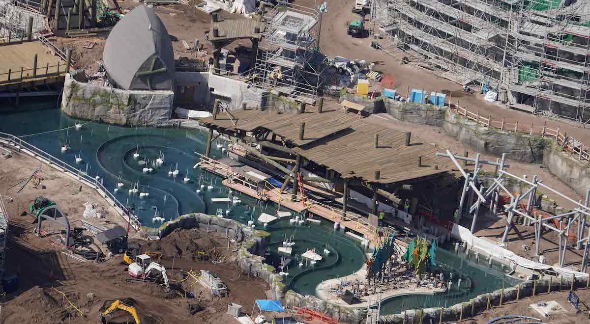 How to Train Your Dragon – Isle of Berk construction at Epic Universe