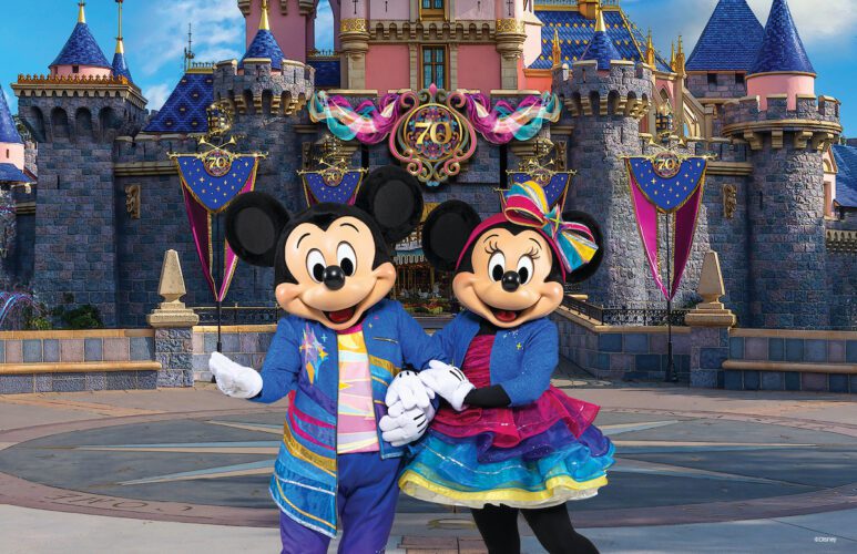 Mickey and Minnie Mouse, Disneyland 70th anniversary costumes