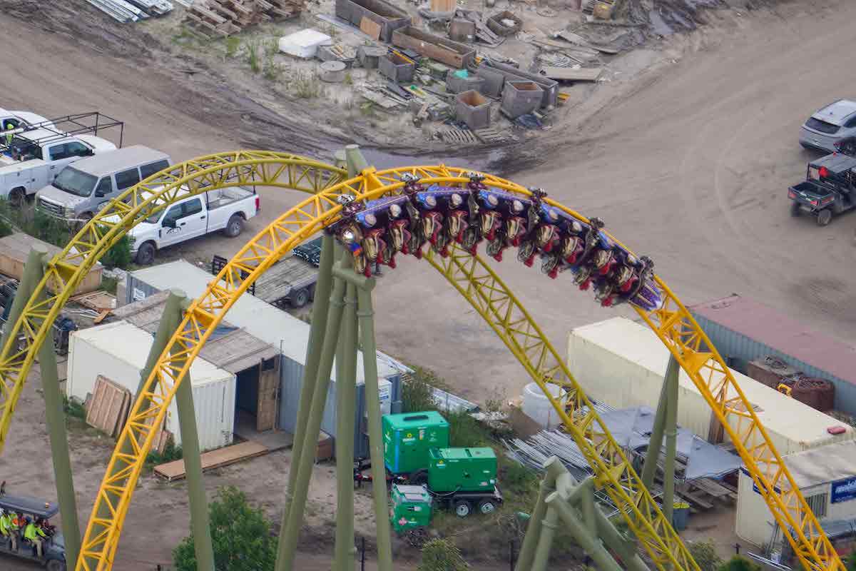 Stardust Racers roller coaster testing, Epic Universe