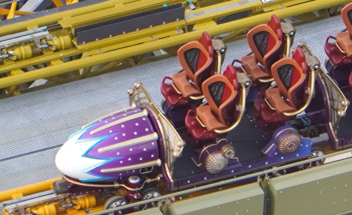 Stardust Racers roller coaster train
