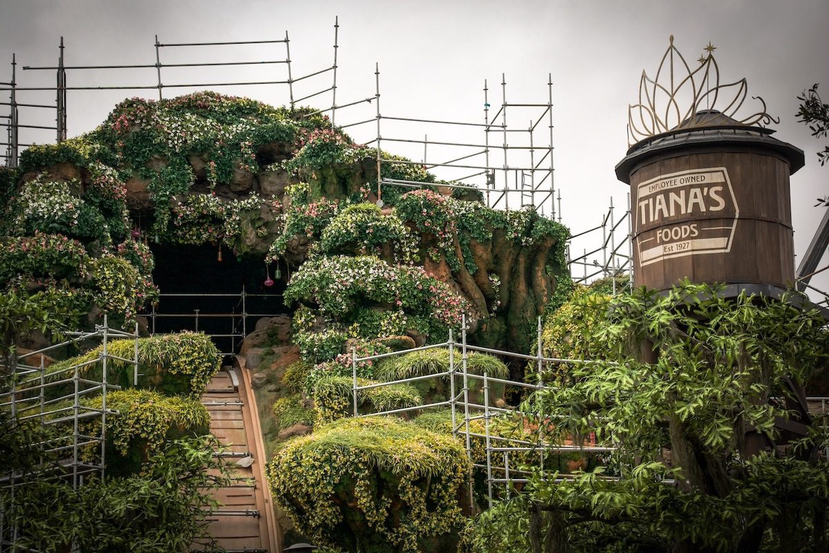 Tiana's Bayou Adventure construction - Jan 2024