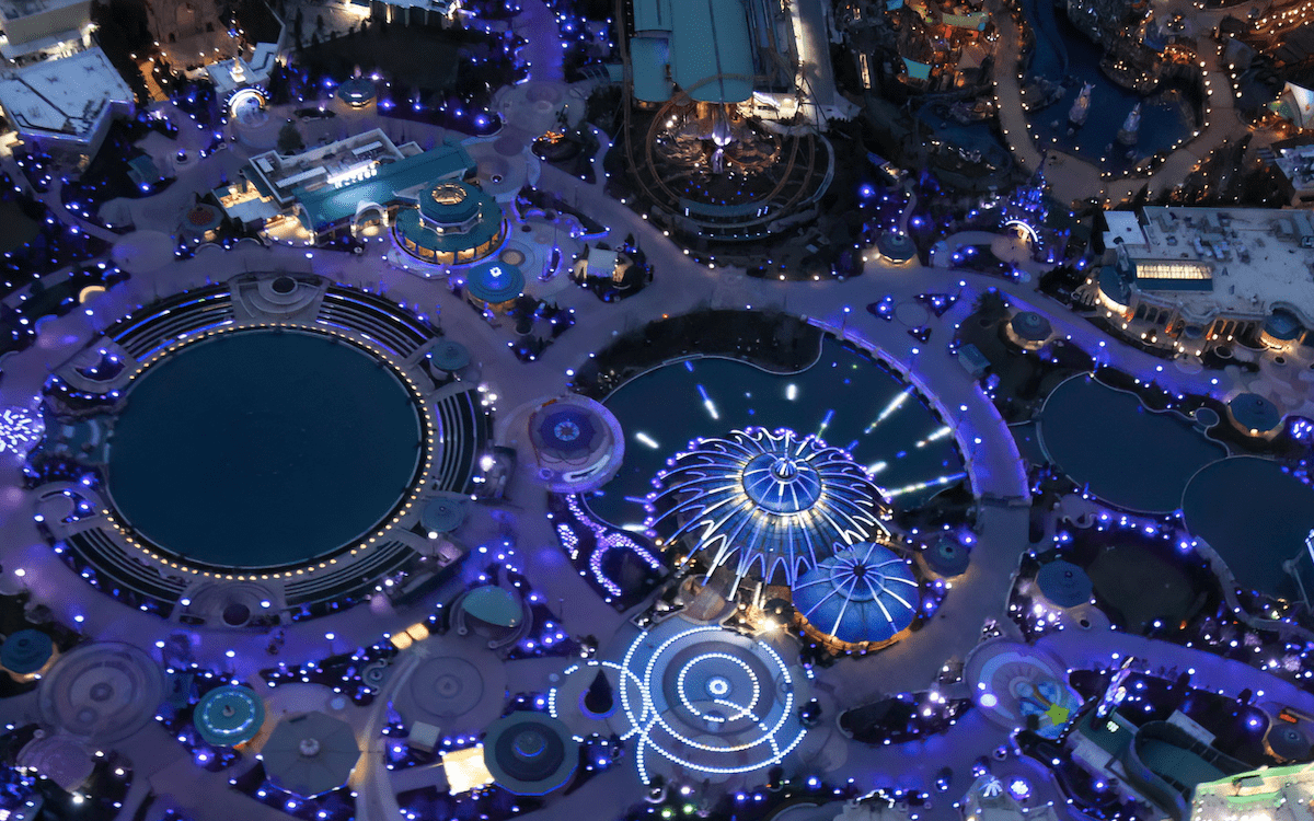 Celestial Park at night