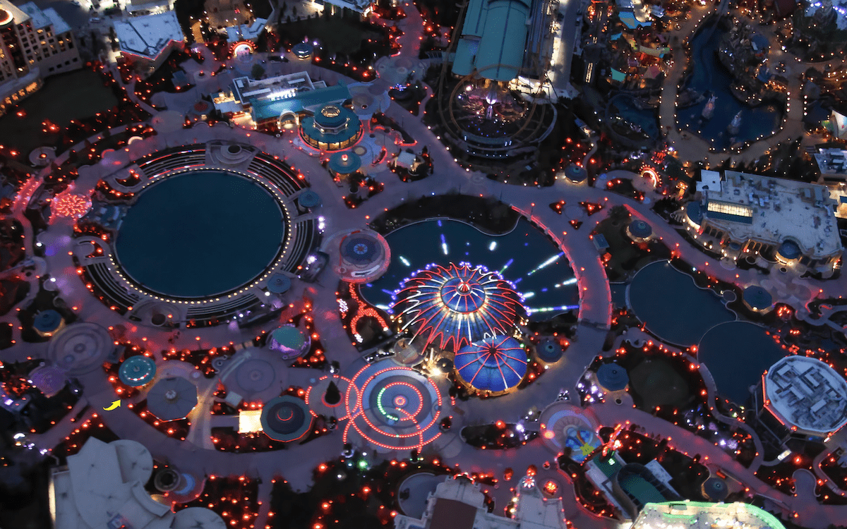 Celestial Park at night