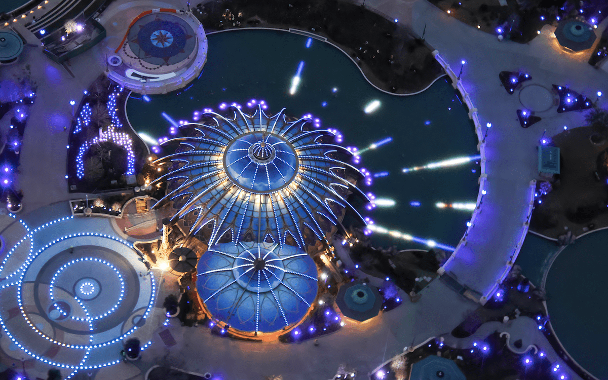 Constellation Carousel at night