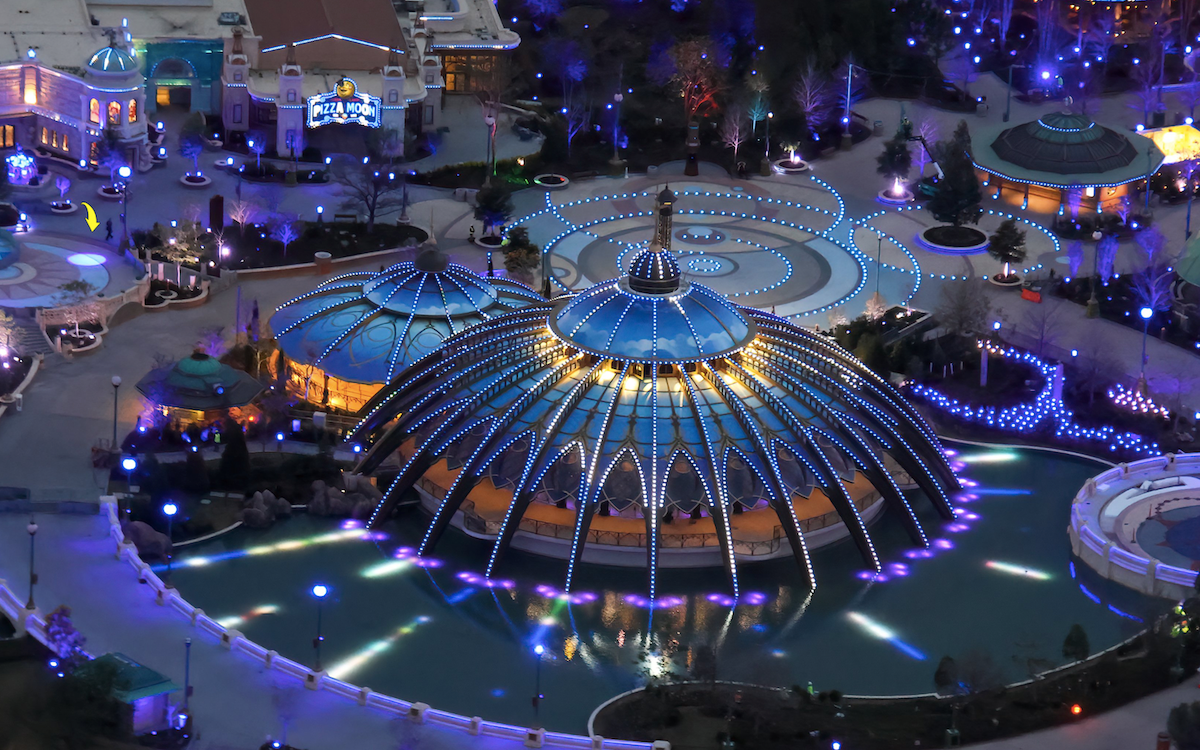 Constellation Carousel at night