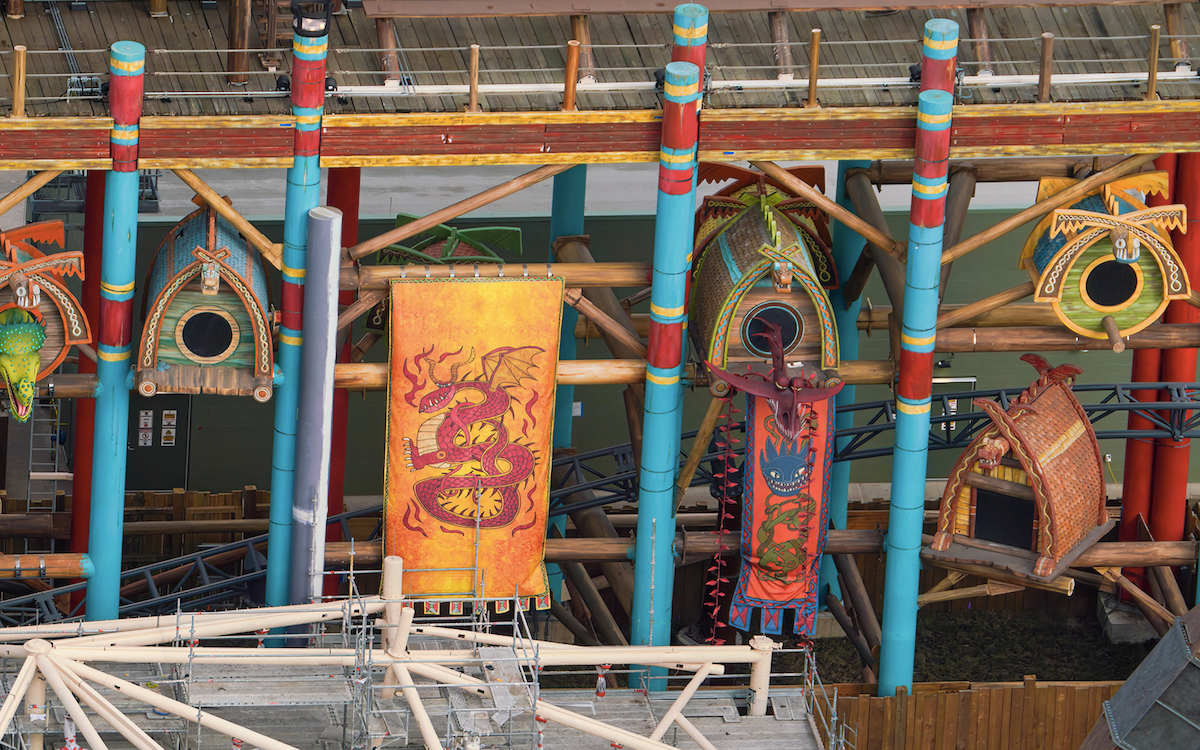 Dragon Racer's Rally banners and Dragon Houses