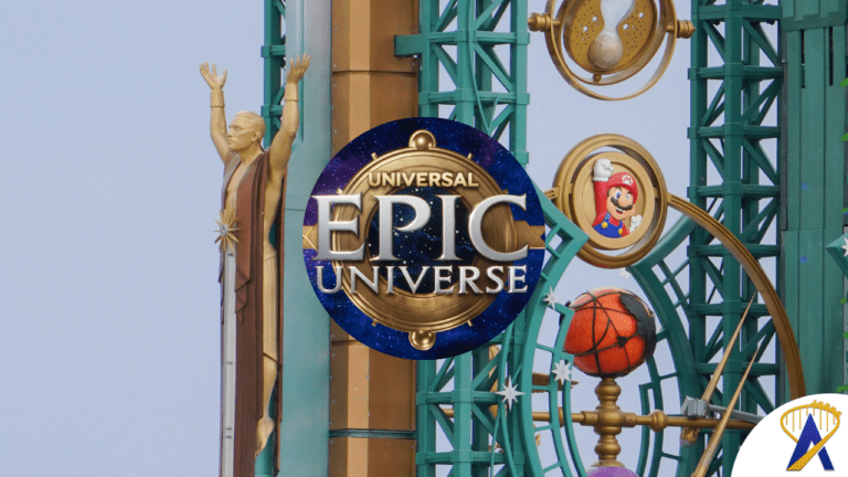 Epic Universe construction update: Chronos figures + themed ornamentation park-wide