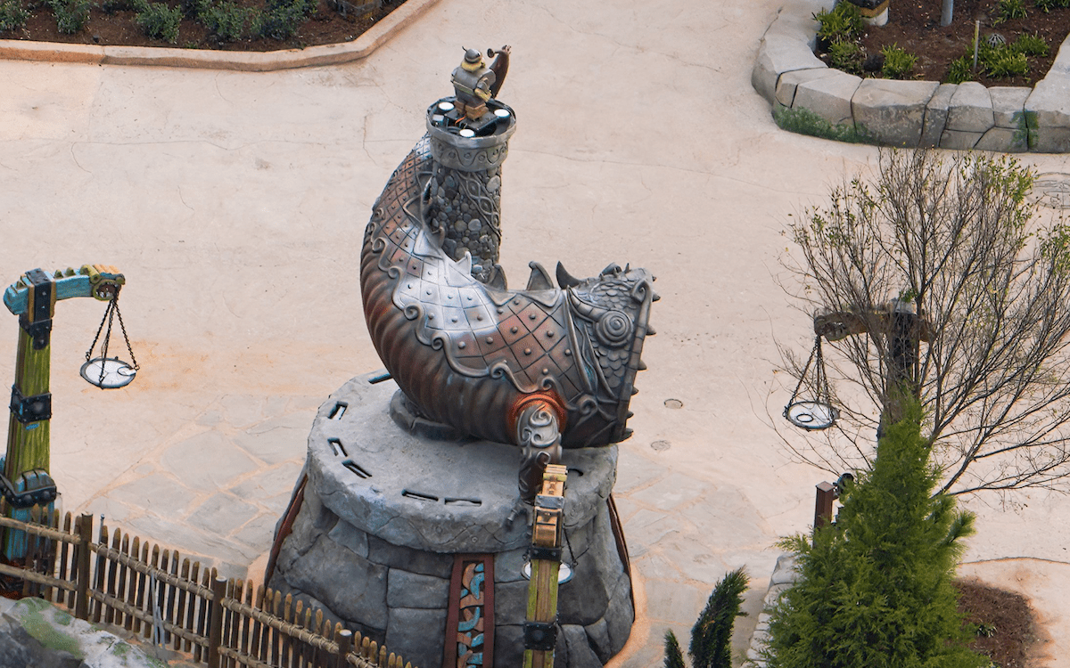 Viking & Fish statue