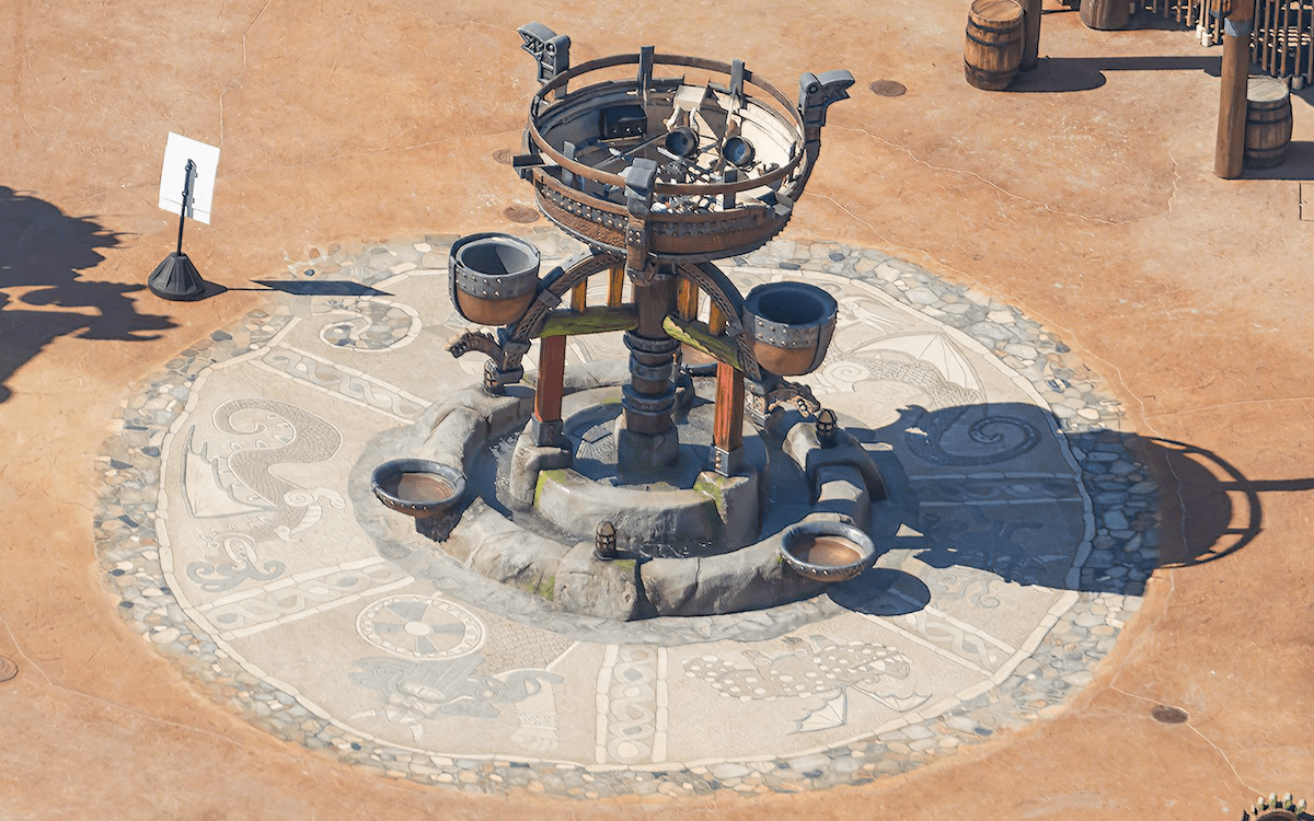 Berk village fountain 