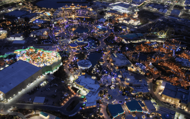 Epic Universe construction update: Nighttime lighting testing