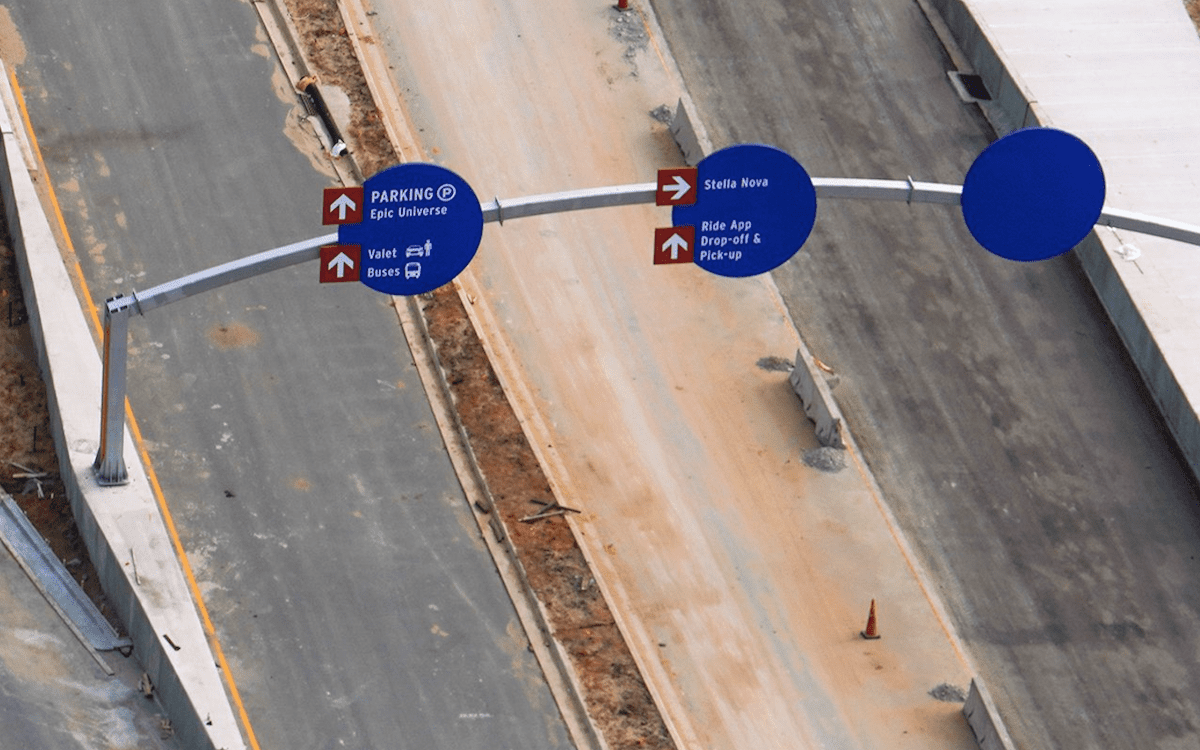 Epic Universe road signs
