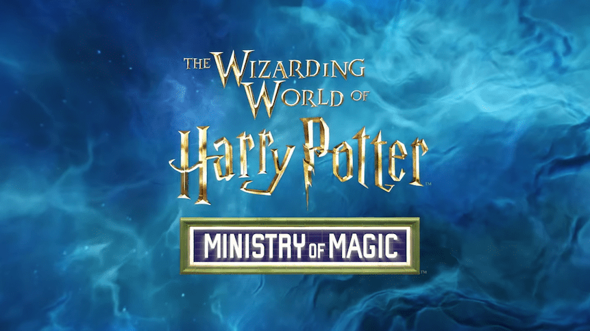 The Wizarding World of Harry Potter - Ministry of Magic logo at Epic Universe