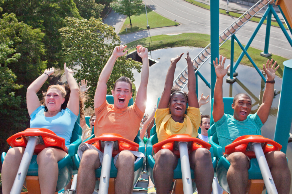 Roller coaster at Six Flags Over Georgia
